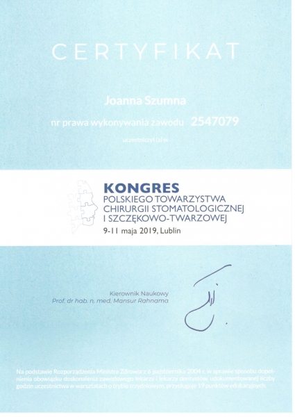 Kongres Polskiego Towarzystwa Chirurgii Stomatologicznej