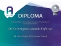 Certyfikat - Kasia Łukasik-Fąferko Warszawa 2019